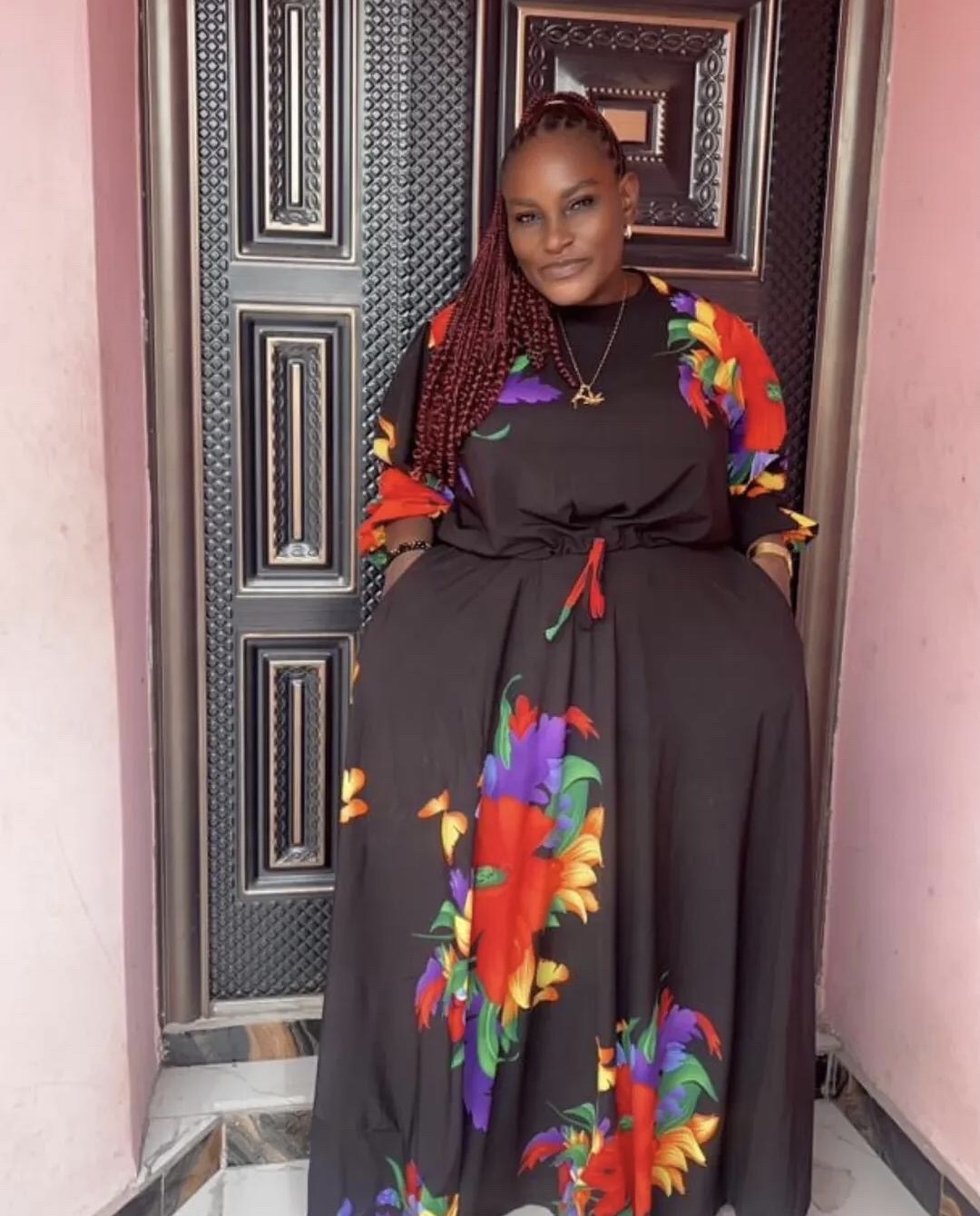 Flared maxi skirt and cro...